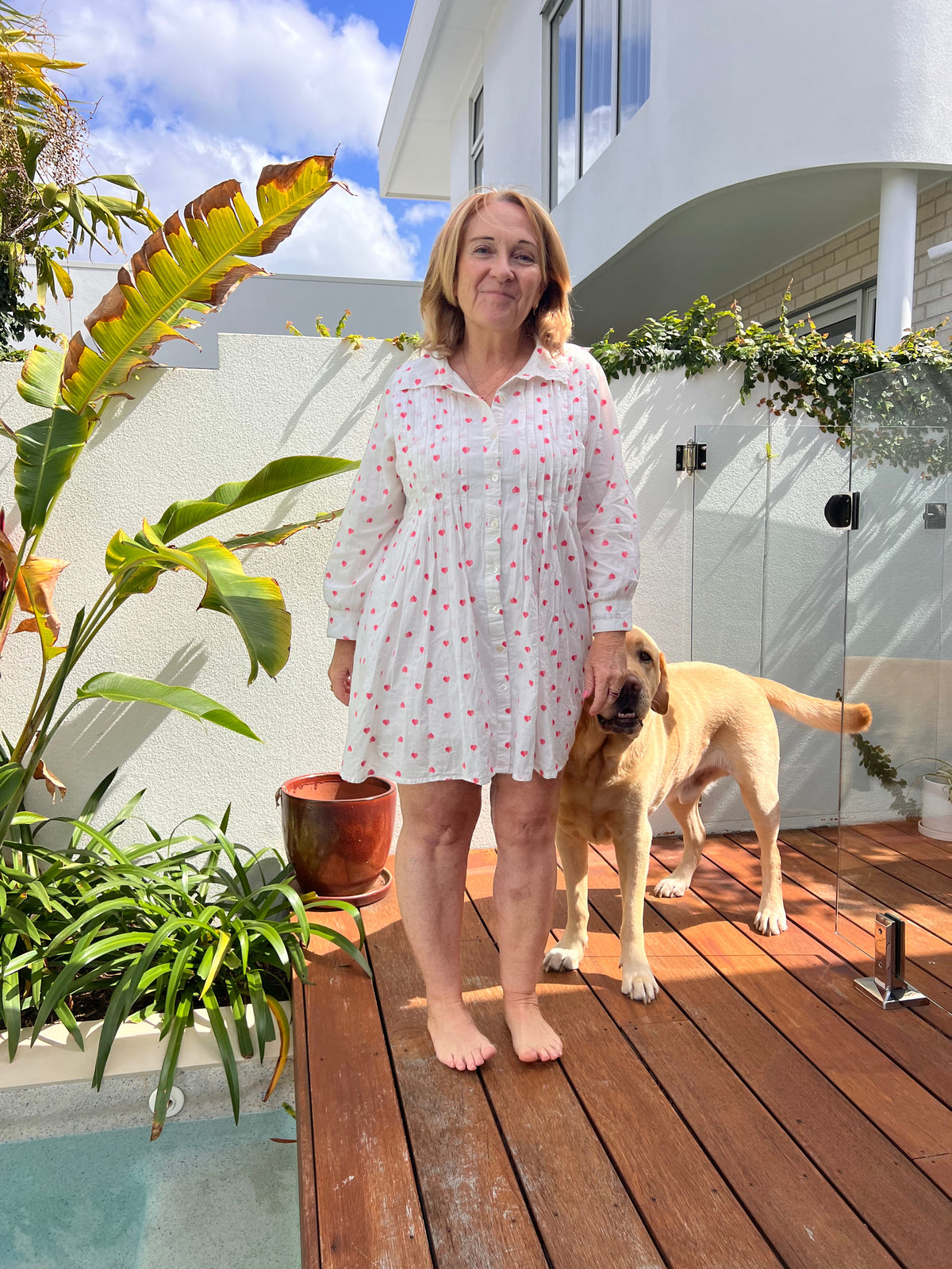Kate wearing the Sahana Shirt Dress