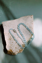 Aquamarine Necklace with sterling silver bolt clasp