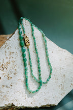Emerald Necklace - Gold plated clasp