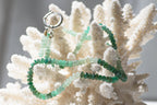 Emerald tumbled necklace - with sterling silver clasp