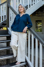 The Grace Pants - Cream Flat front