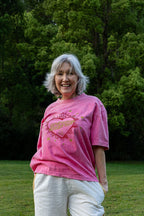The Flaming Heart Tee-Pink