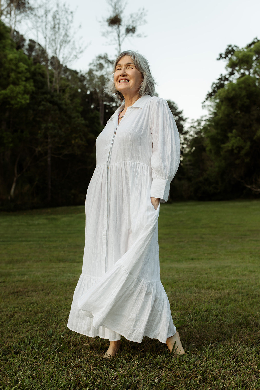 The Sienna Shirt Dress - White