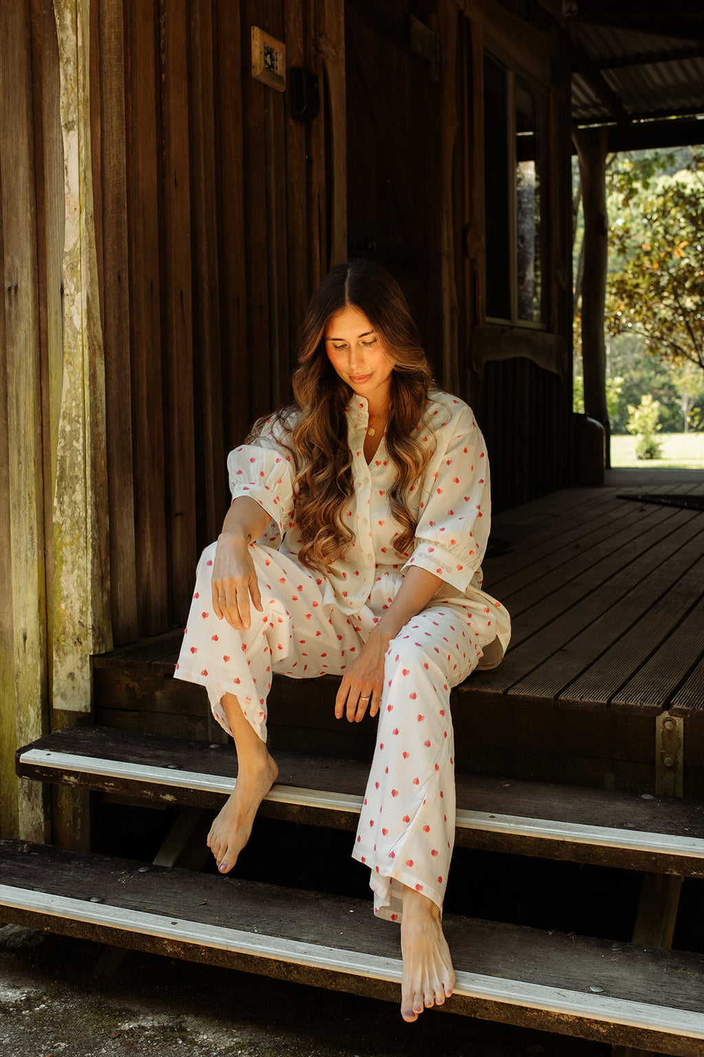 The Solace Pants - Heart embroidered fully elasticised