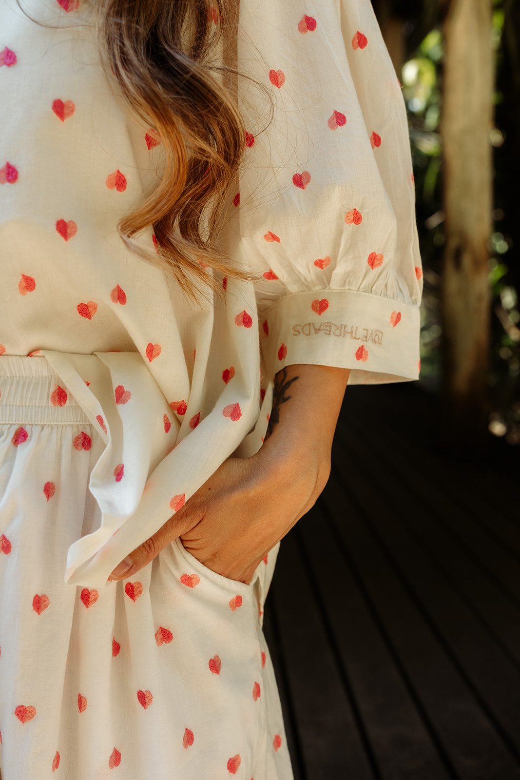 The Solace Pants - Heart embroidered fully elasticised