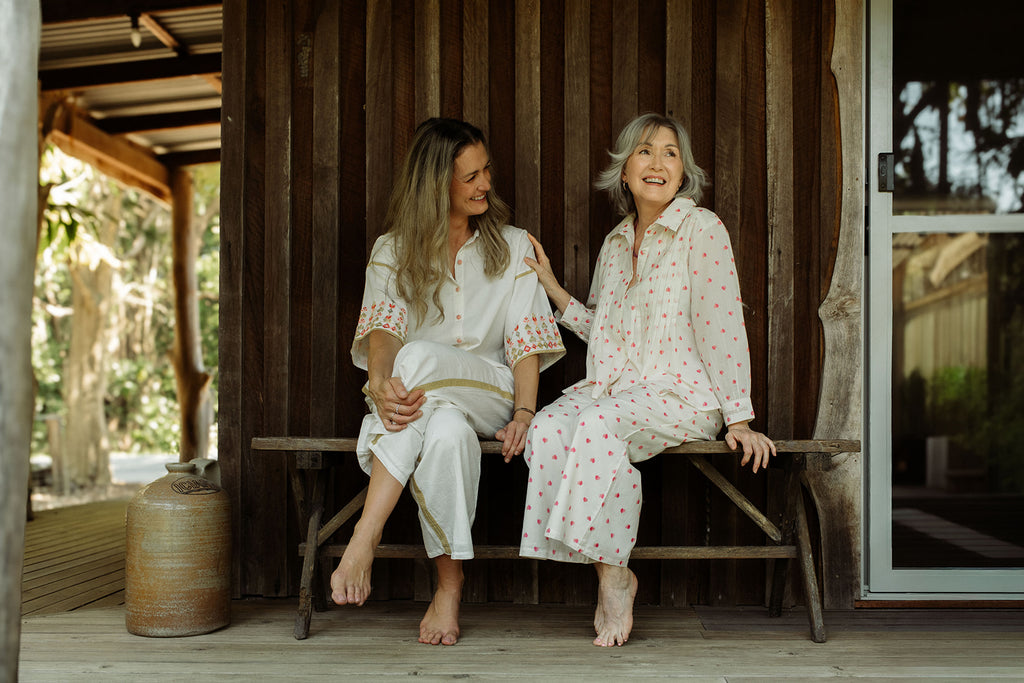 The Poppy Pleated Shirt - Heart Embroidery