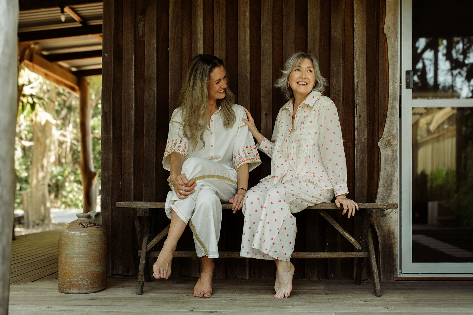 The Poppy Pleated Shirt - Heart Embroidery