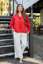 The Sahana Shirt - Red