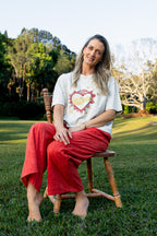 The Solace Pants - Red fully elasticised