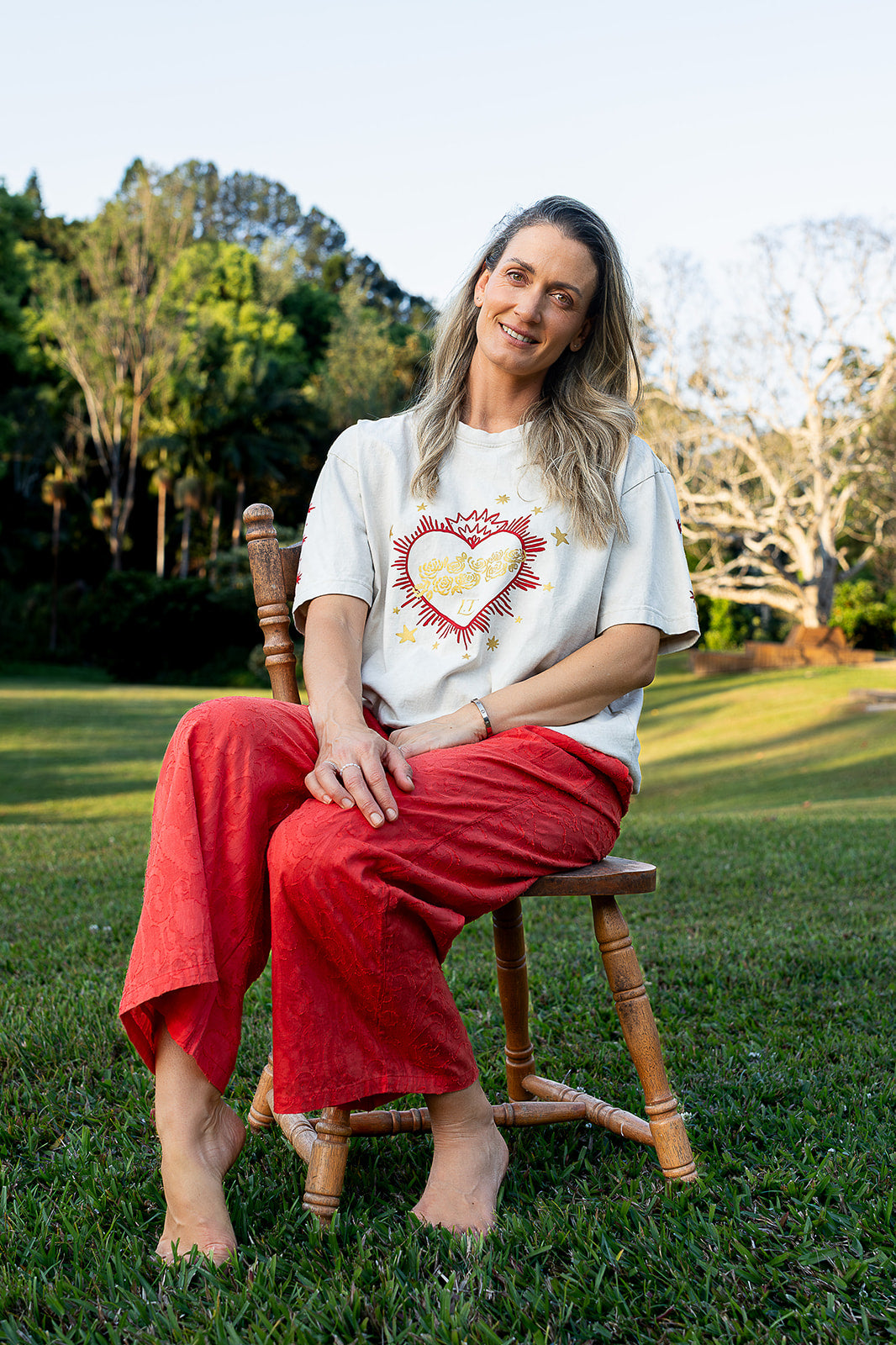 The Solace Pants - Red fully elasticised