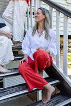 The Solace Pants - Red fully elasticised