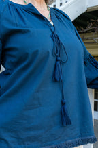 The Sahana Shirt - Navy