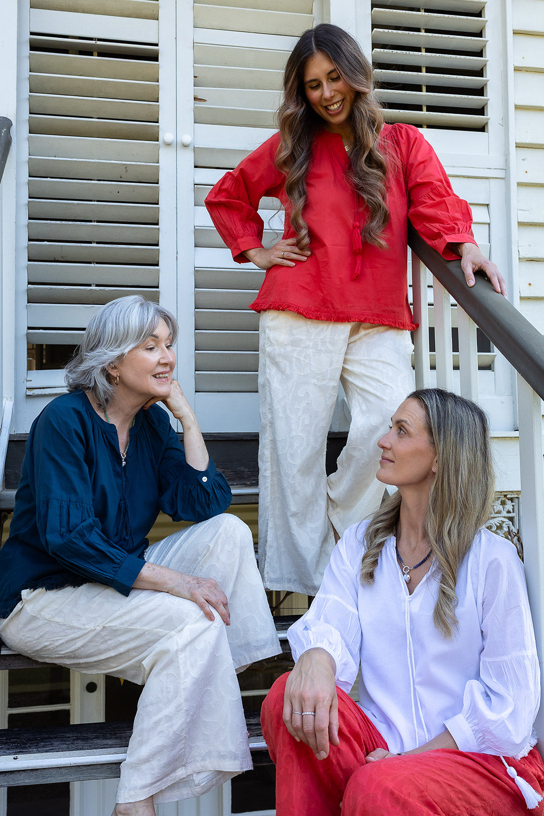 The Grace Pants - Cream Flat front