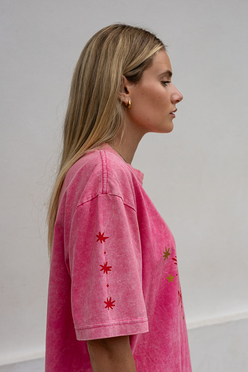 The Flaming Heart Tee-Pink