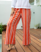 Sunset Coral Cotton Twill Pants
