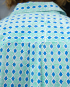 Men's Star Shirt - Green with Blue