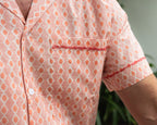 Men's Star Shirt - Coral with pink