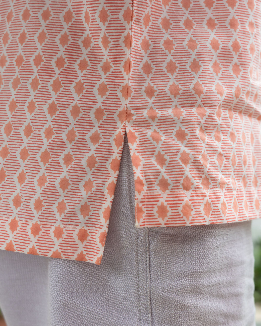 Men's Star Shirt - Coral with pink