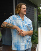 Men's Star Shirt - Two tone blue