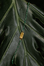 Emerald Necklace - Gold plated clasp