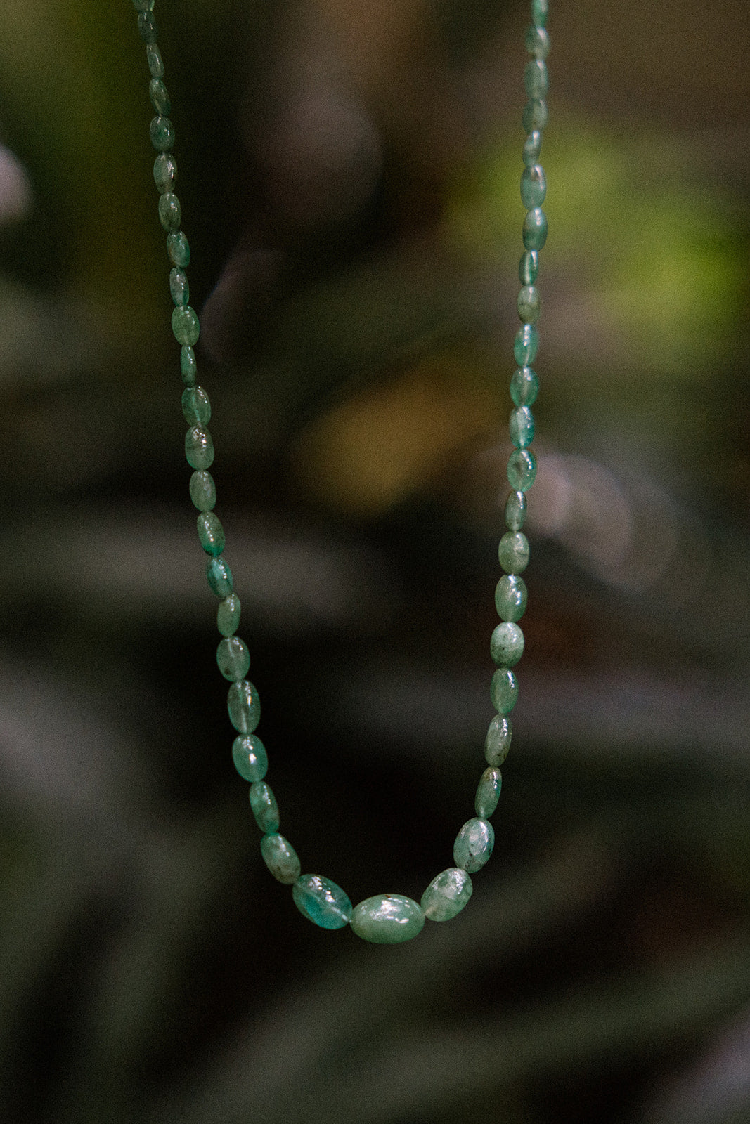 Emerald Necklace - Gold plated clasp