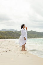 The Sienna Shirt Dress - White