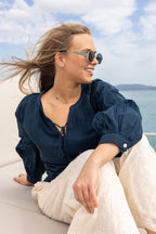 The Sahana Shirt - Navy